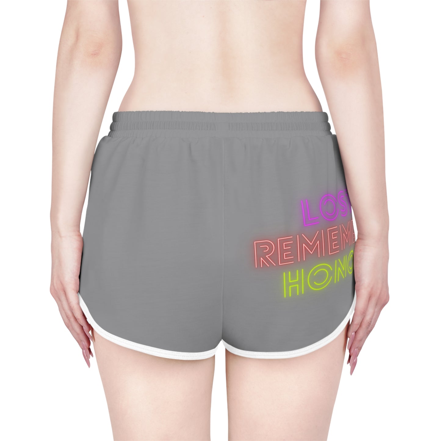 Women's Relaxed Shorts: Crazy Penguin World Logo Grey