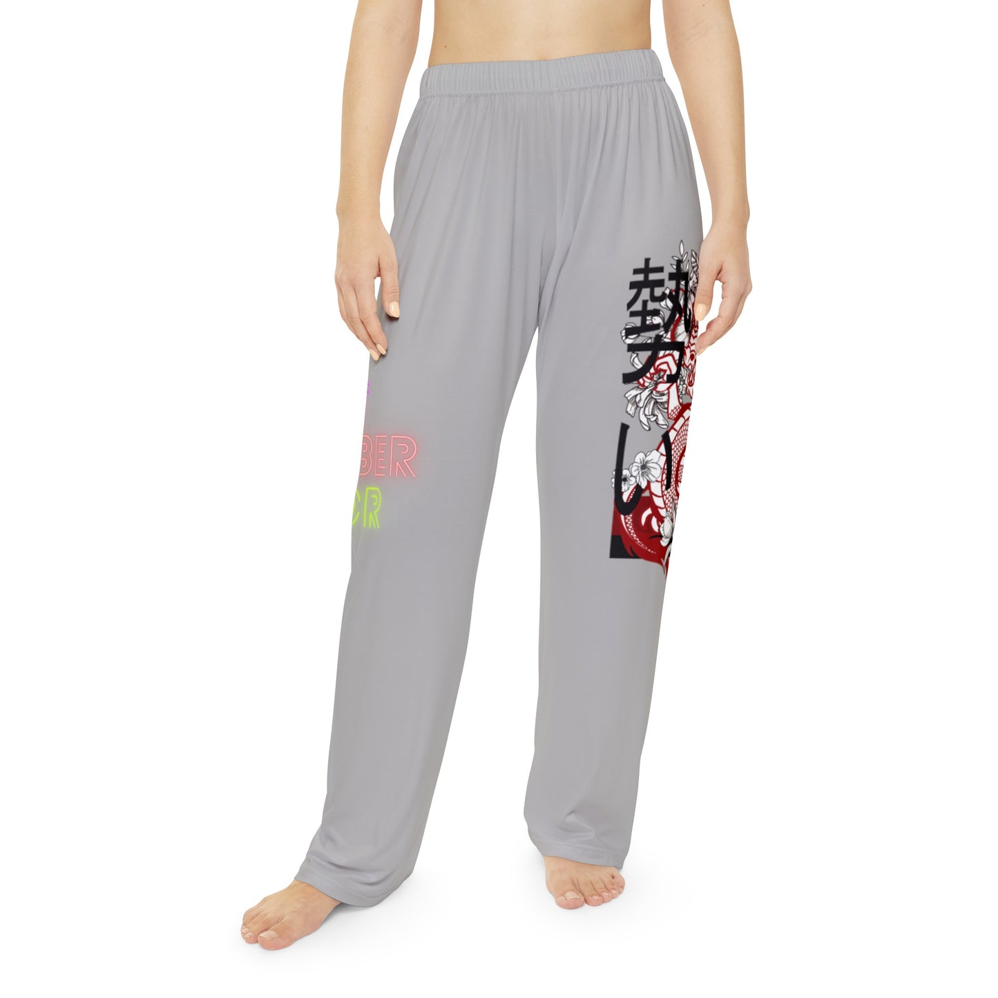 Women's Pajama Pants: Dragons Lite Grey