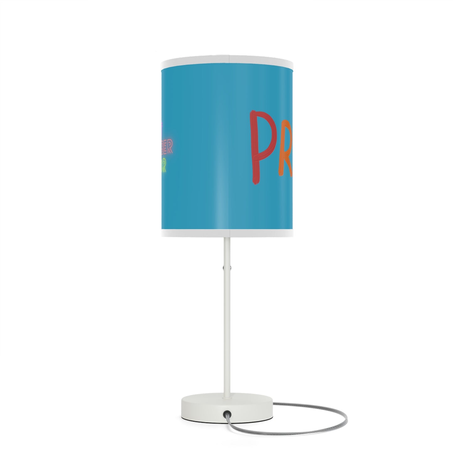 Lamp on a Stand, US|CA plug: LGBTQ Pride Turquoise 