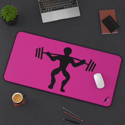 Desk Mat: Weightlifting Pink