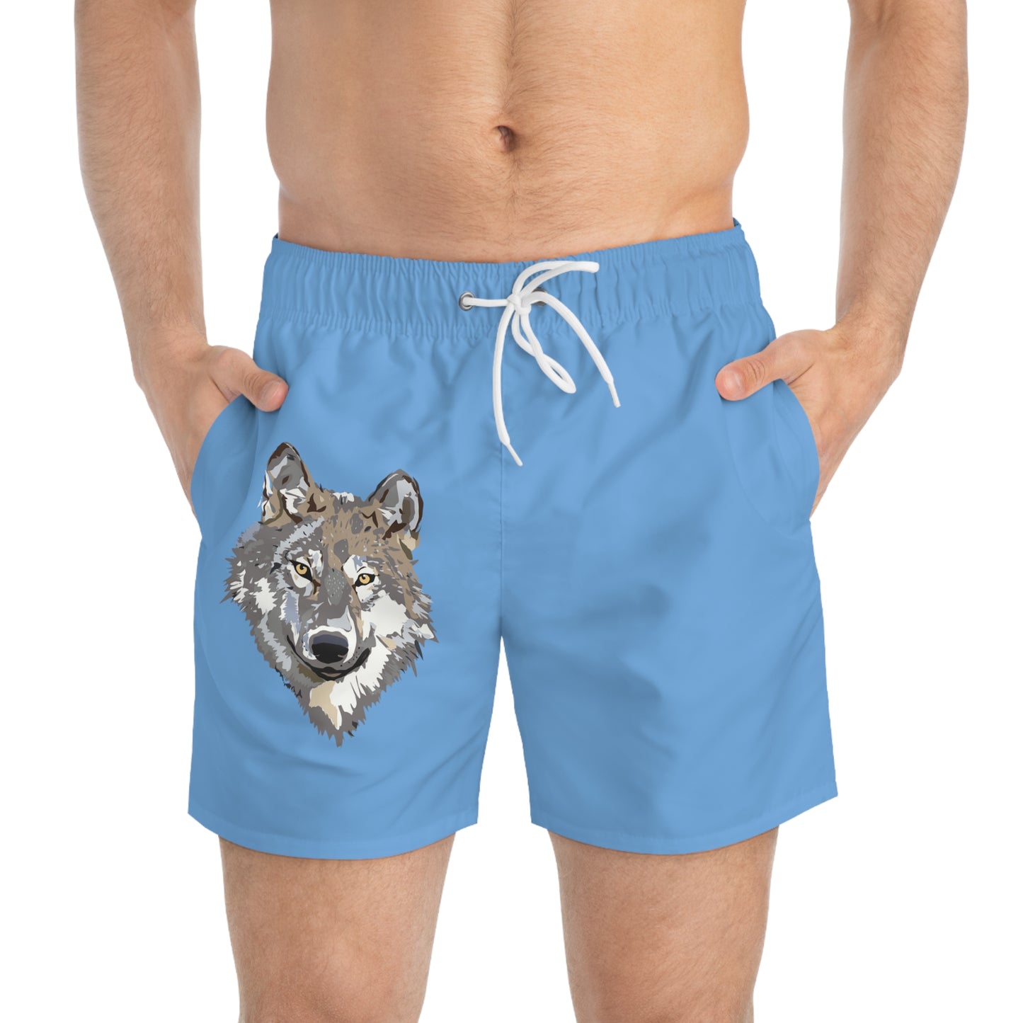 Swim Trunks: Wolves Lite Blue