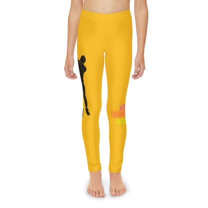 Youth Full-Length Leggings: Dance Yellow