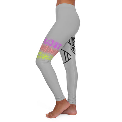 Women's Spandex Leggings: Football Lite Grey