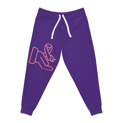 Athletic Joggers: Fight Cancer Purple