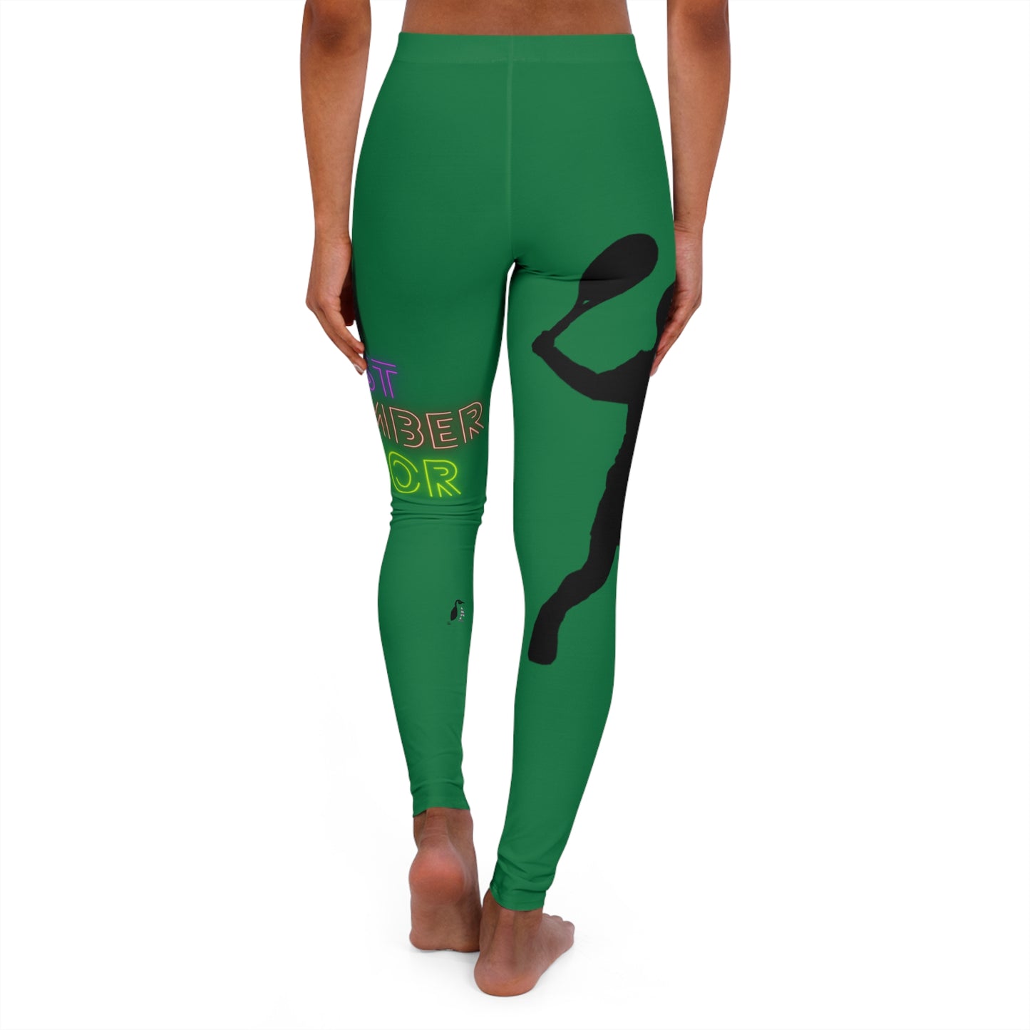 Women's Spandex Leggings: Tennis Dark Green