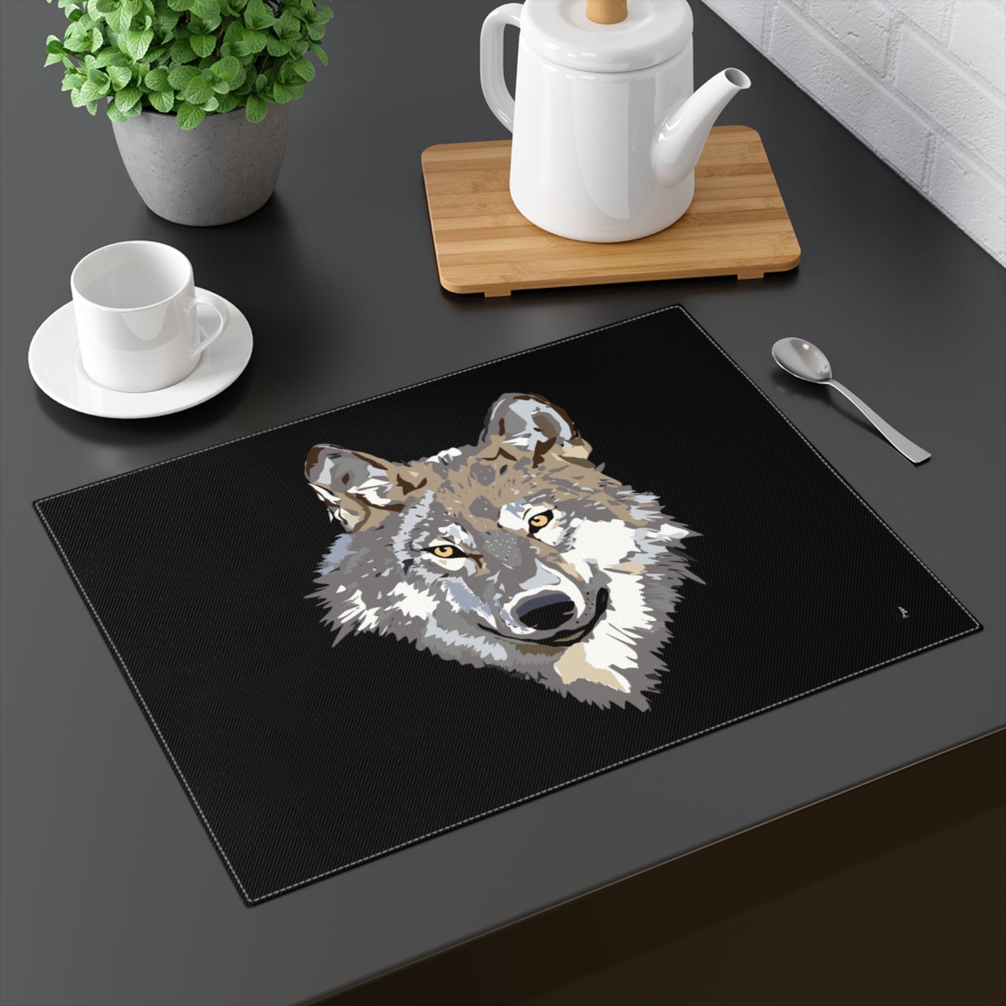 Placemat, 1pc: Wolves Black