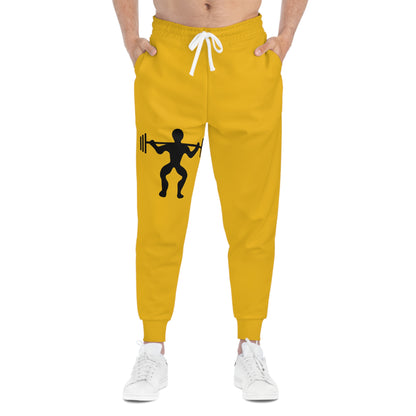 Athletic Joggers: Weightlifting Yellow