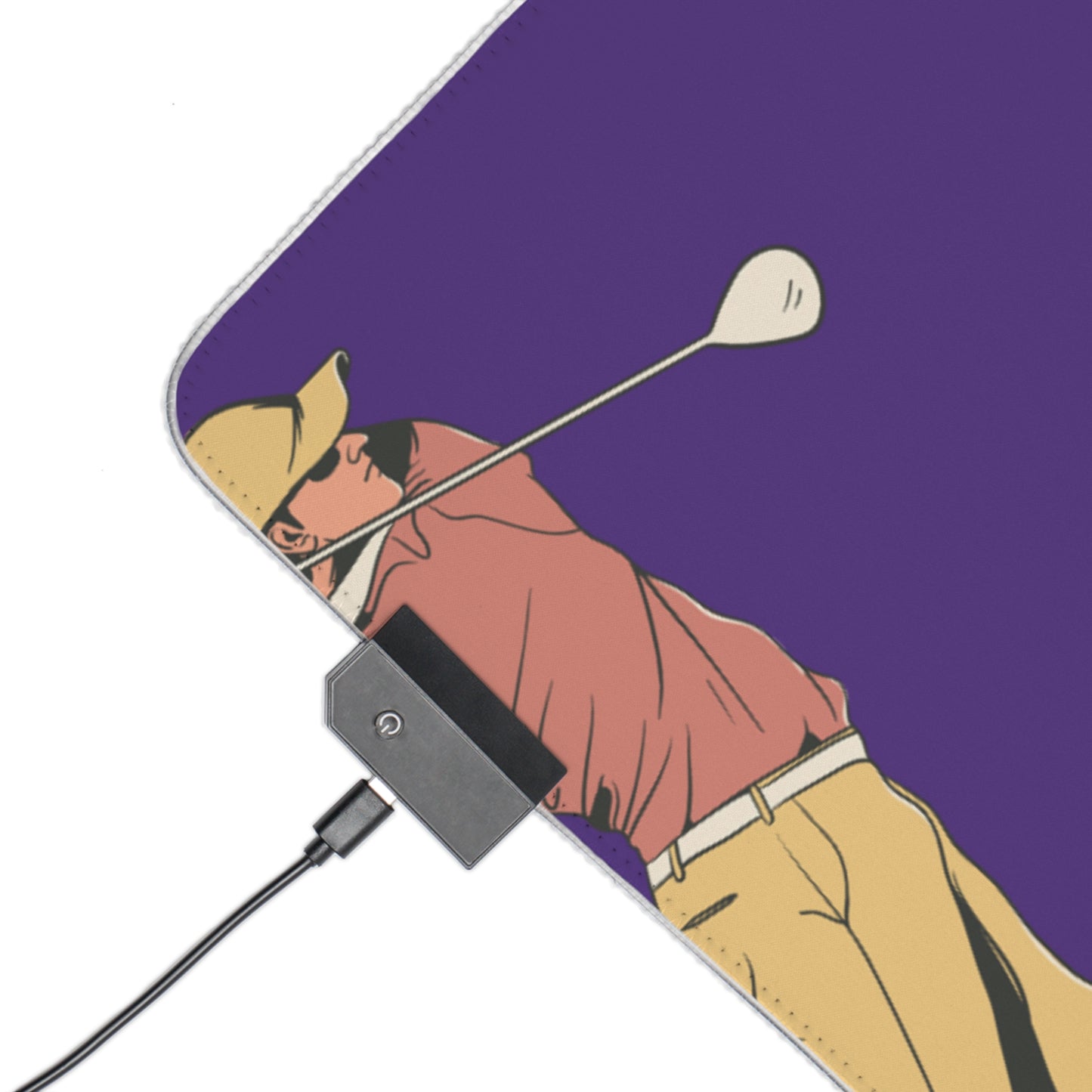 LED Gaming Mouse Pad: Golf Purple