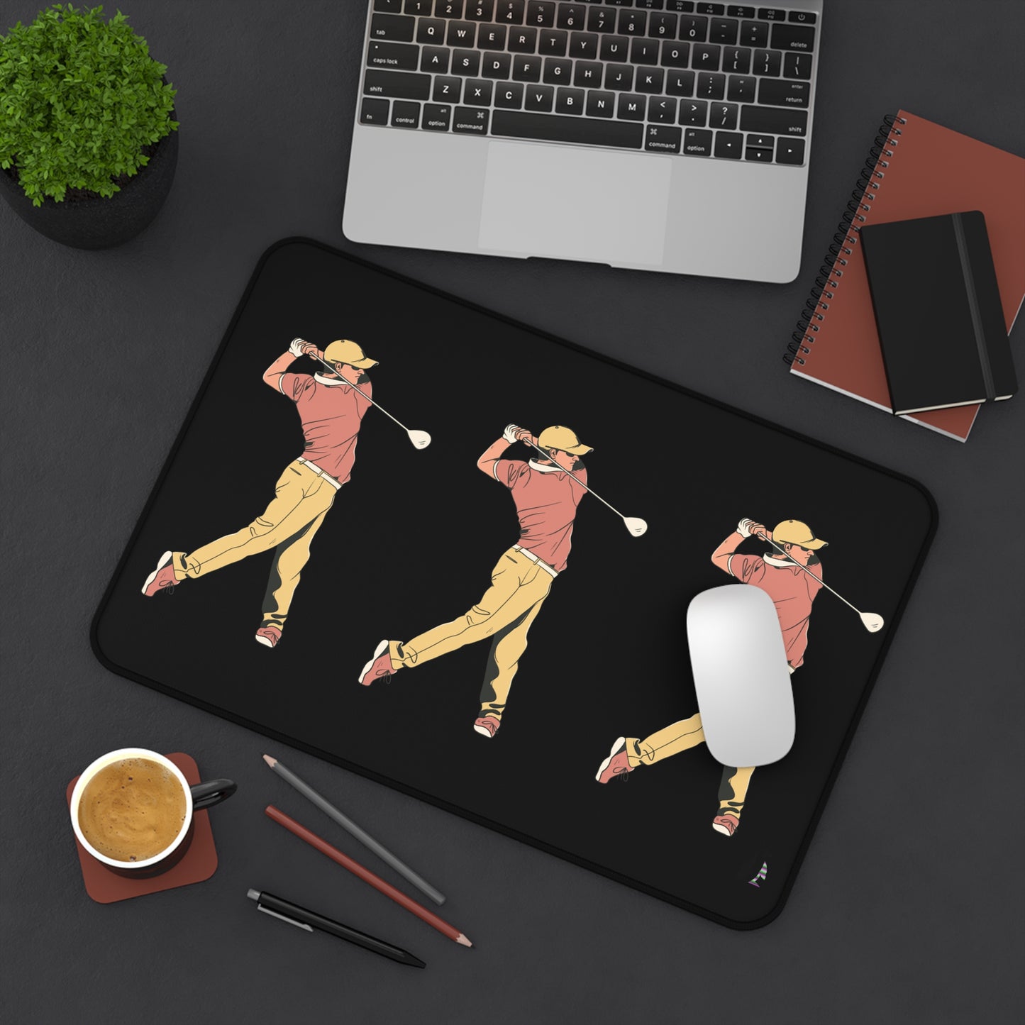 Desk Mat: Golf Black