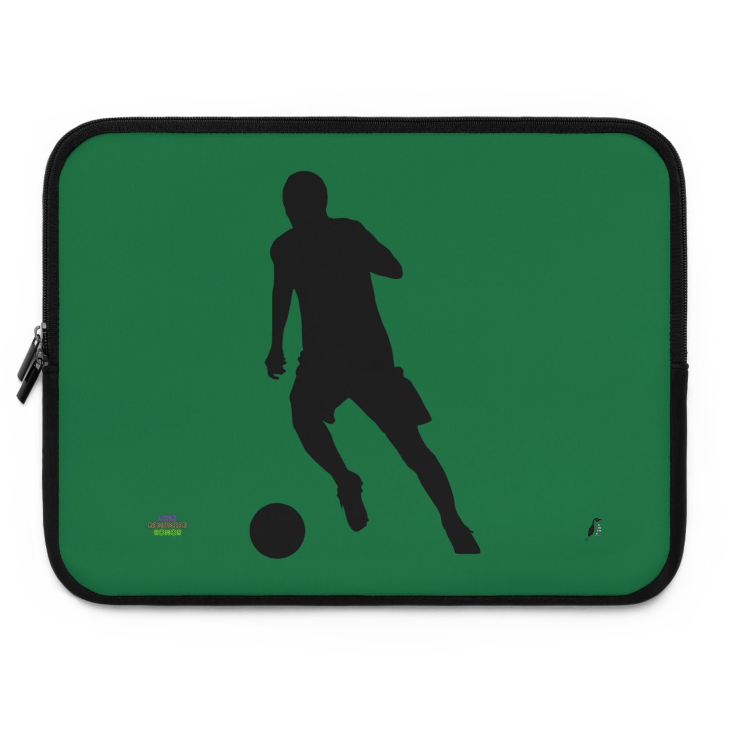 Laptop Sleeve: Soccer Dark Green