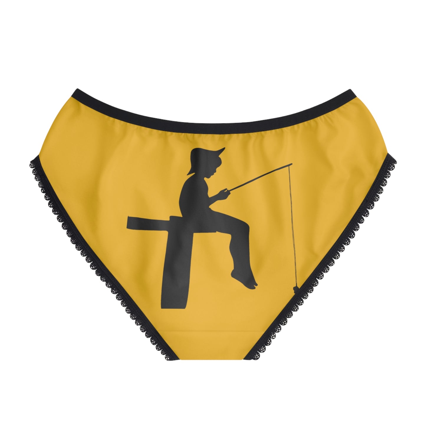 Women's Briefs: Fishing Yellow