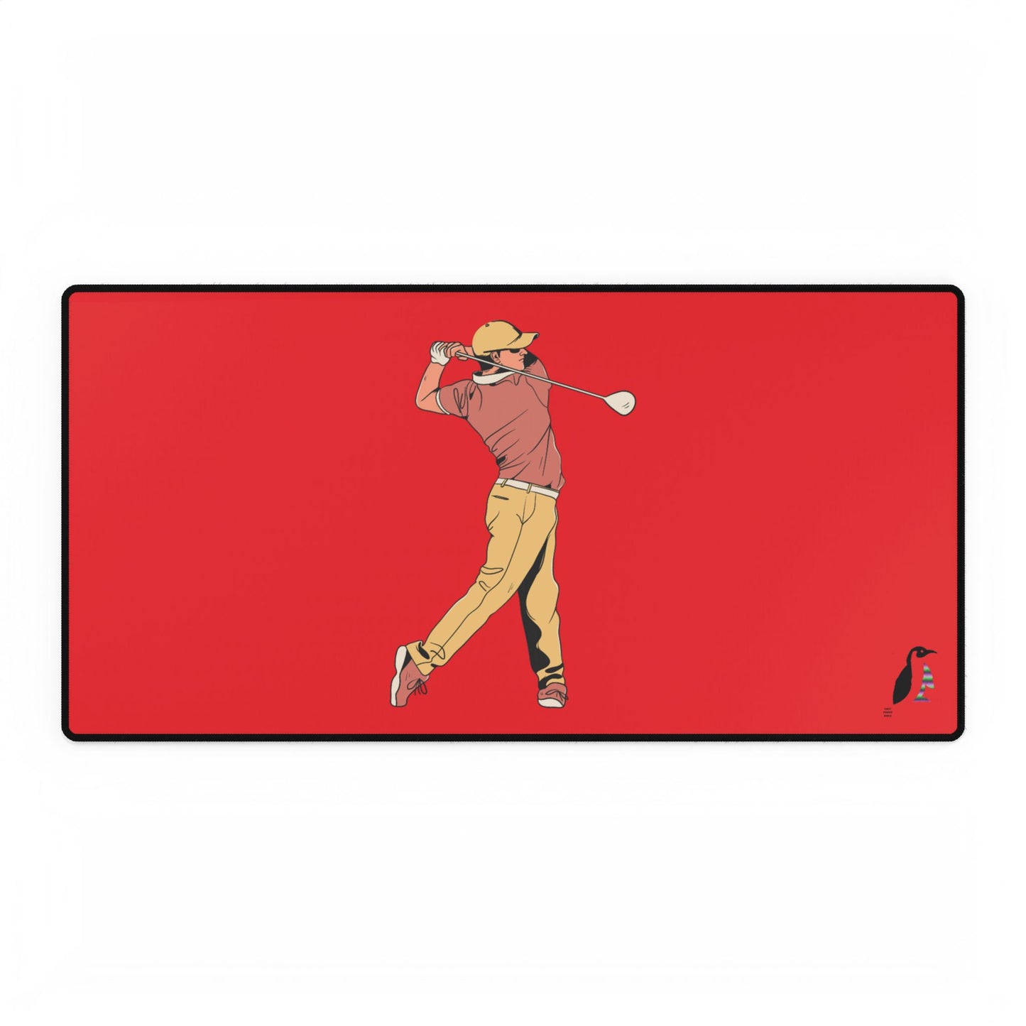 Desk Mats: Golf Red