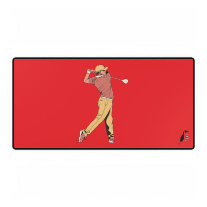 Desk Mats: Golf Red