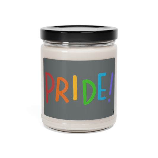 Scented Soy Candle, 9oz: LGBTQ Pride Dark Grey