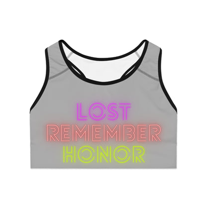 Sports Bra: Lost Remember Honor Lite Grey