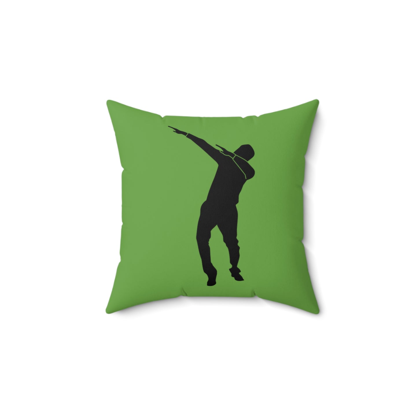 Spun Polyester Square Pillow: Dance Green