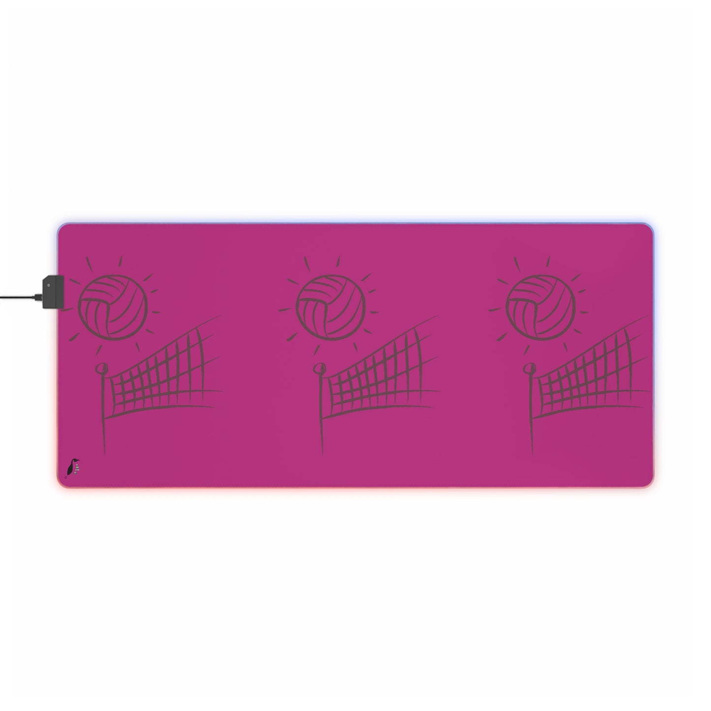 LED Gaming Mouse Pad: Volleyball Pink