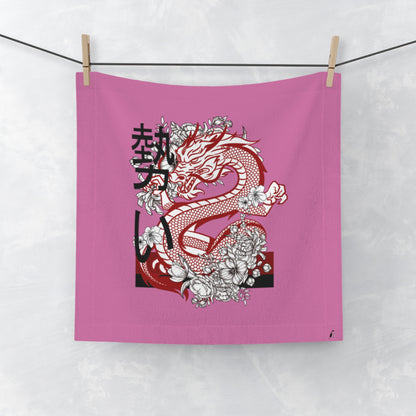 Face Towel: Dragons Lite Pink