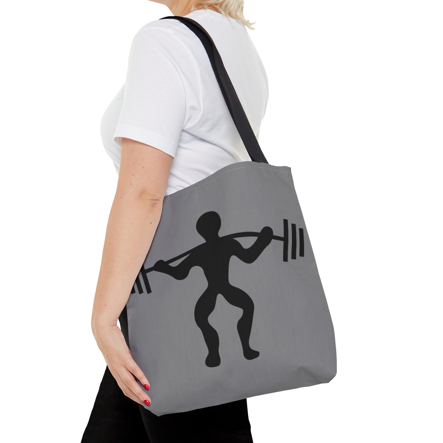 Tote Bag: Weightlifting Grey