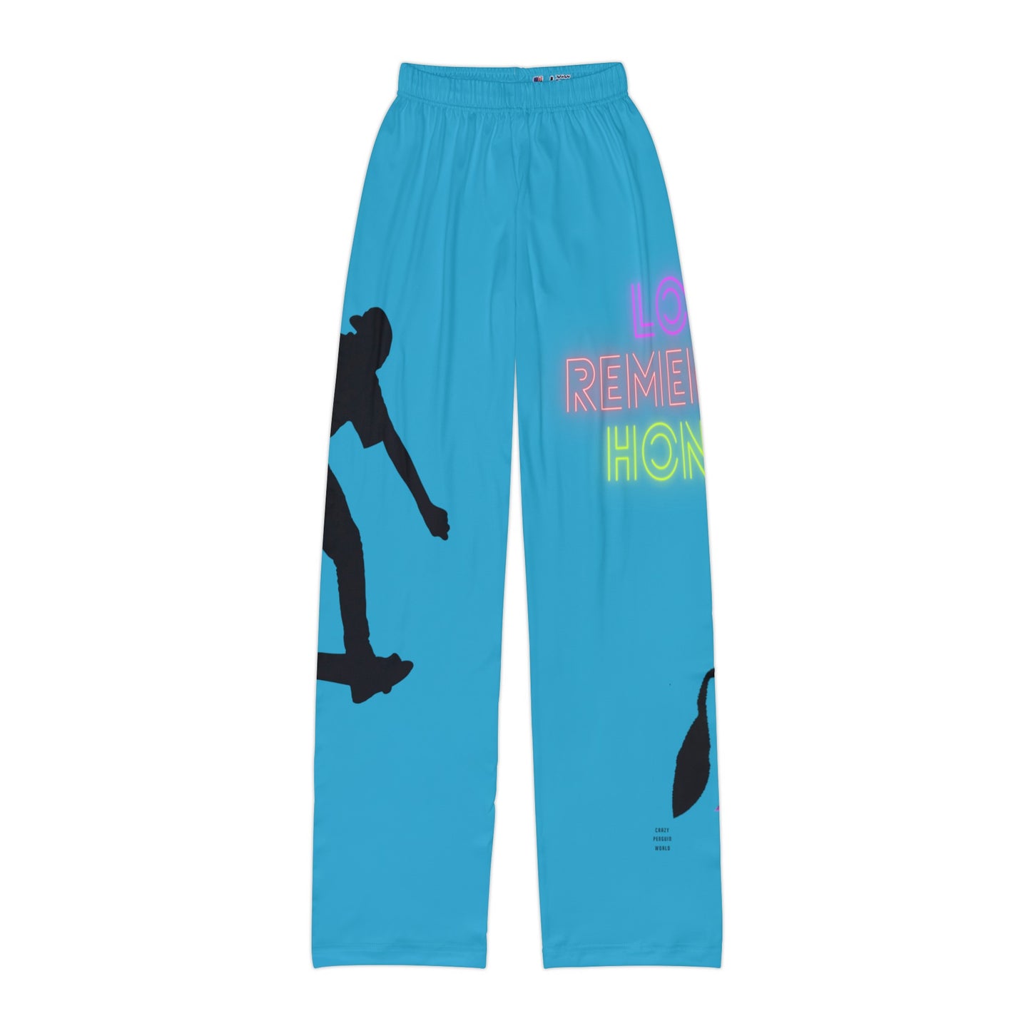 Kids Pajama Pants: Skateboarding Turquoise