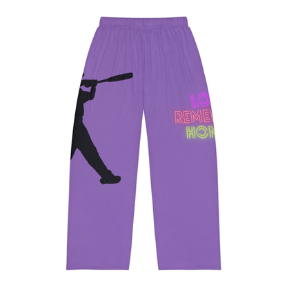 Men's Pajama Pants: Baseball Lite Purple