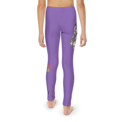 Youth Full-Length Leggings: Wolves Lite Purple