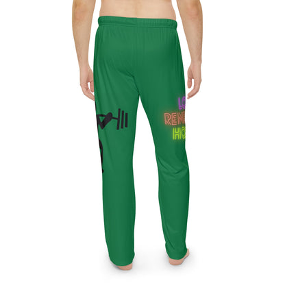 Men's Pajama Pants: Weightlifting Dark Green