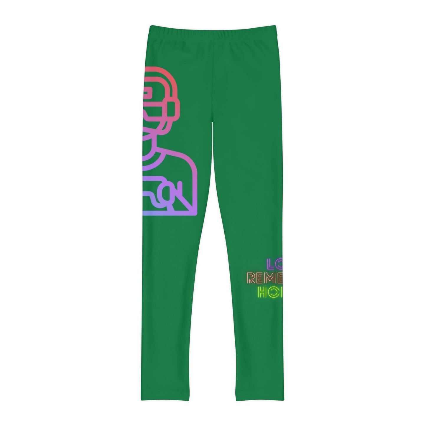 Youth Full-Length Leggings: Gaming Dark Green