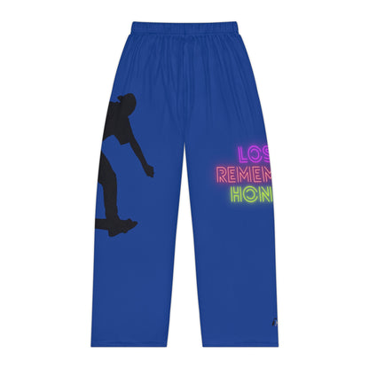 Pambabaeng Pajama Pants: Skateboarding Dark Blue