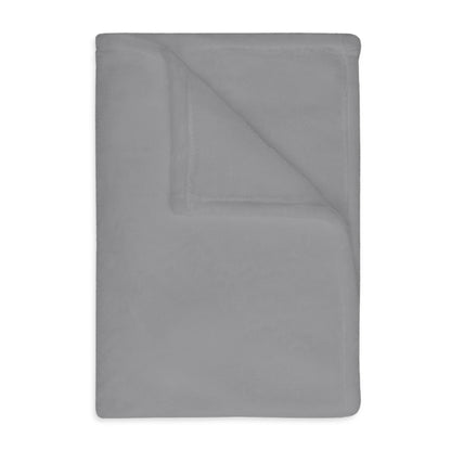 Velveteen Minky Blanket (Two-sided print) Weightlifting Grey