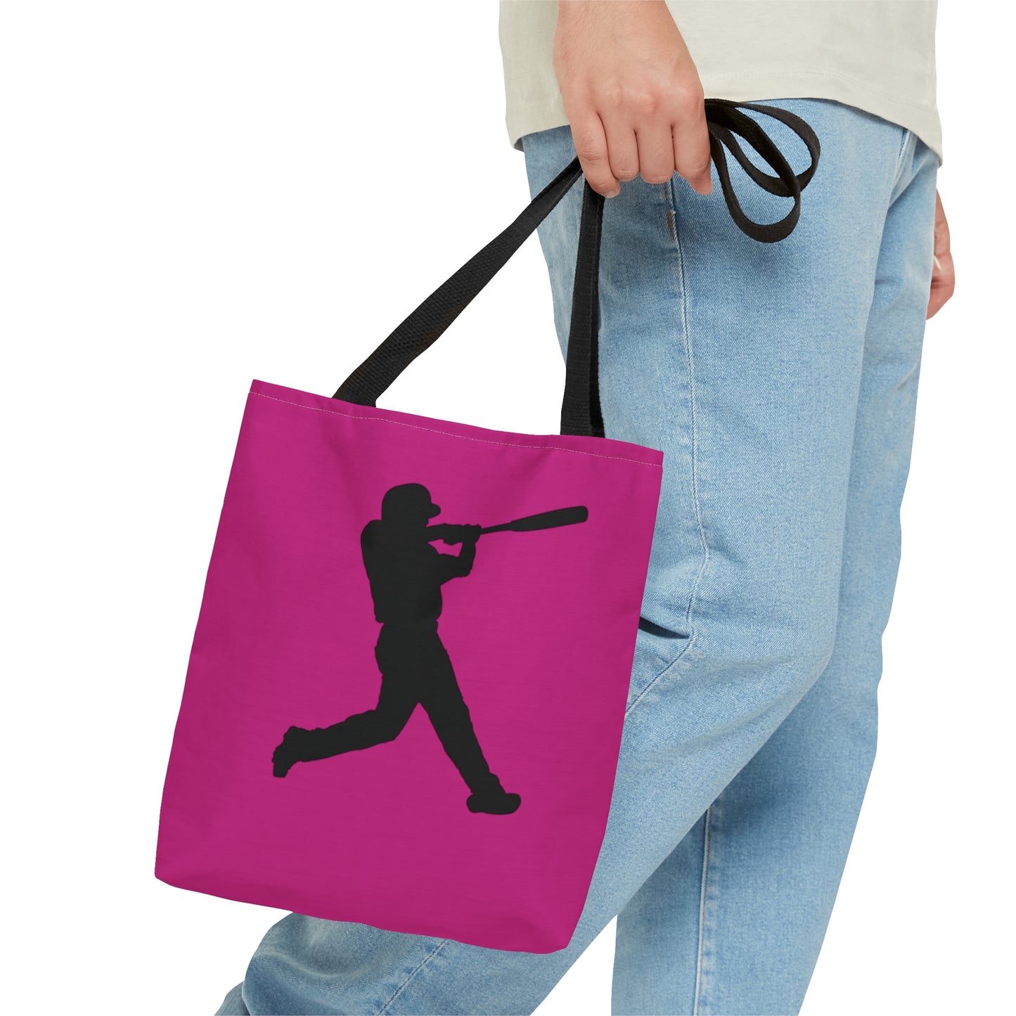 Tote Bag: Baseball Pink