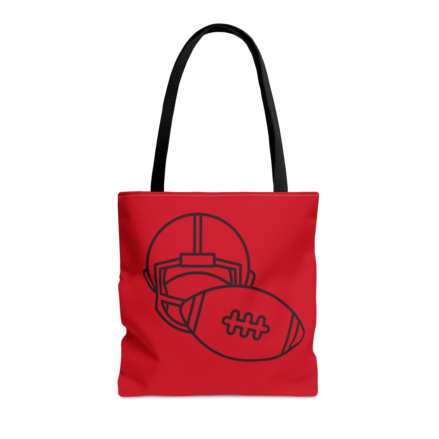 Tote Bag: Football Dark Red