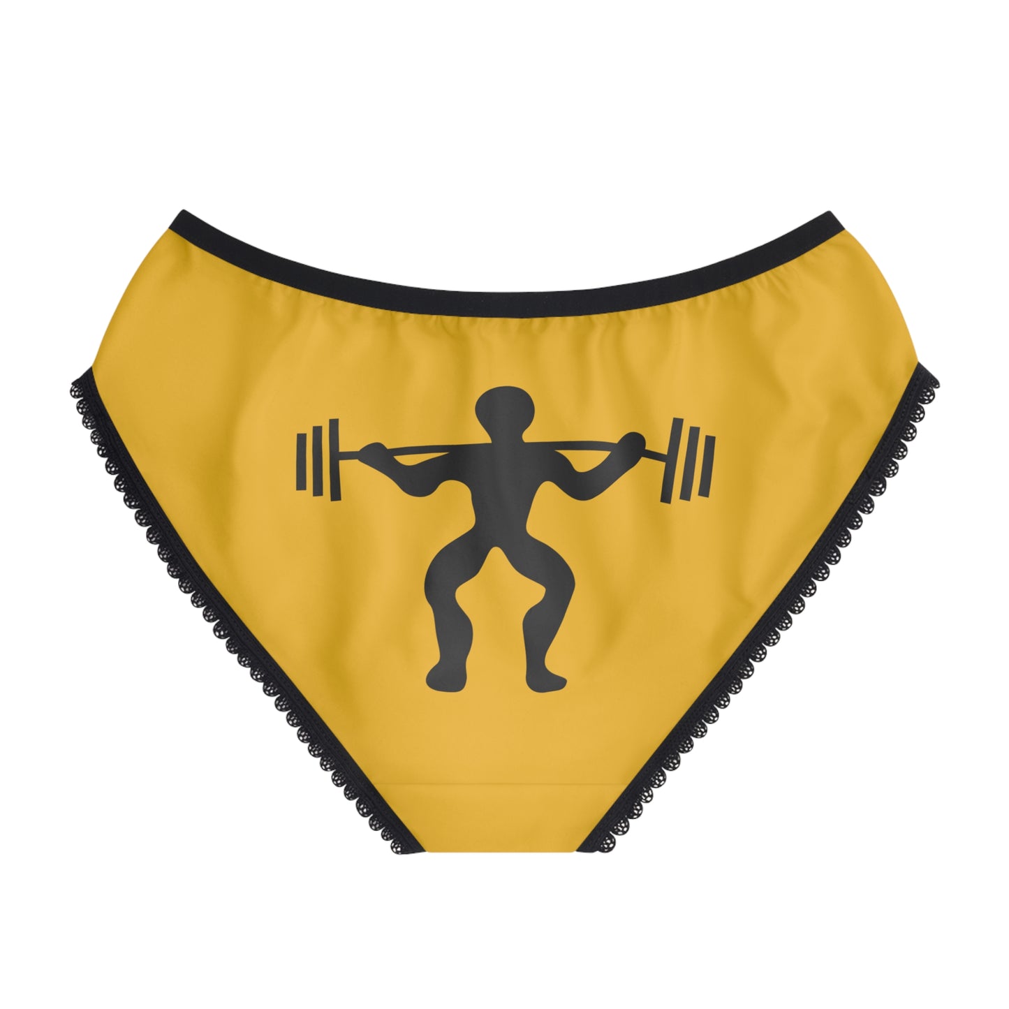 Women's Briefs: Weightlifting Yellow