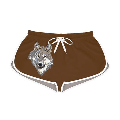 Women's Relaxed Shorts: Wolves Brown