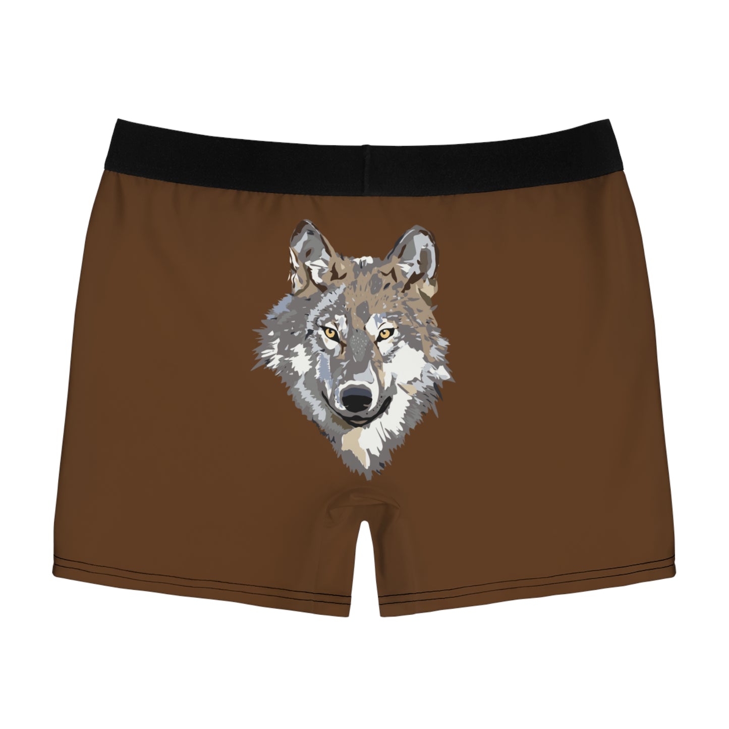 Men's Boxer Briefs: Wolves Brown