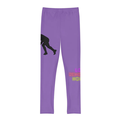 Youth Full-Length Leggings: Hockey Lite Purple