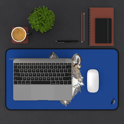 Desk Mat: Wolves Dark Blue