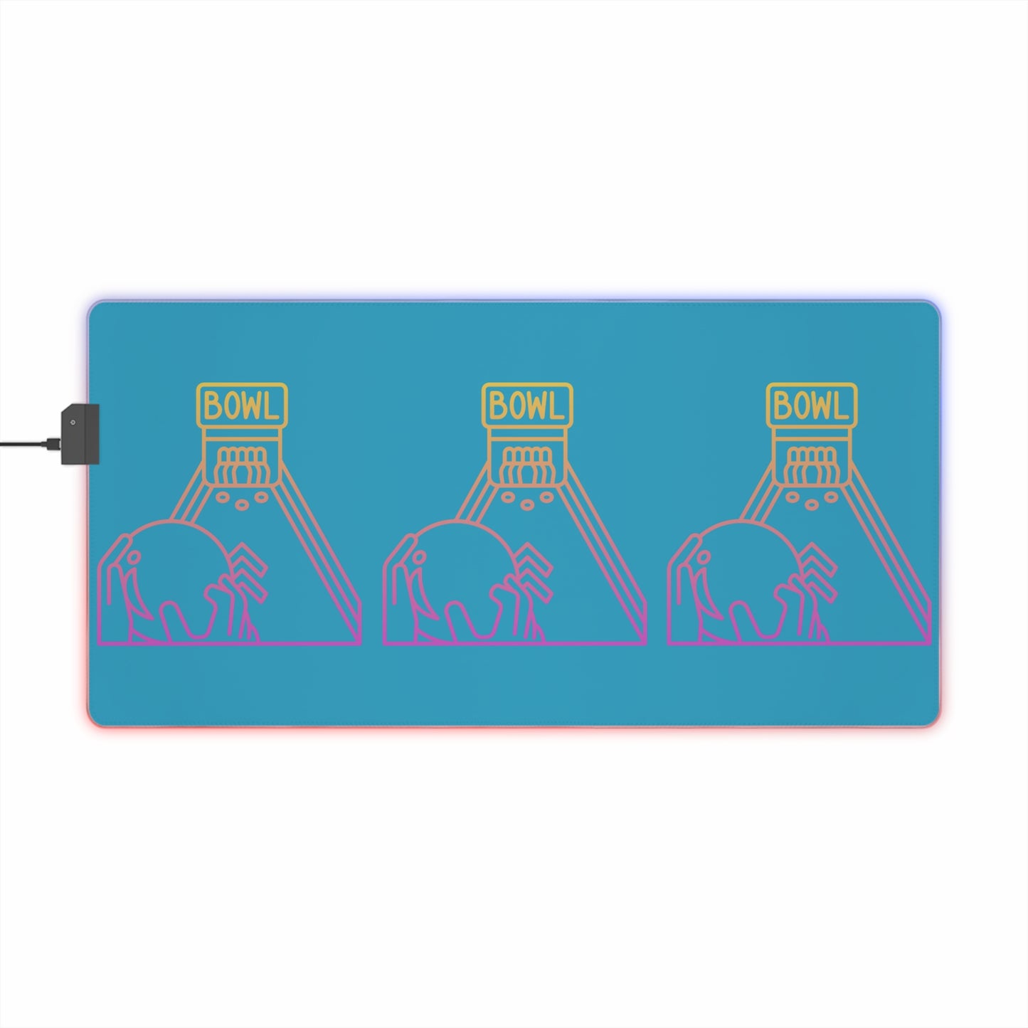 LED Gaming Mouse Pad: Bowling Turquoise