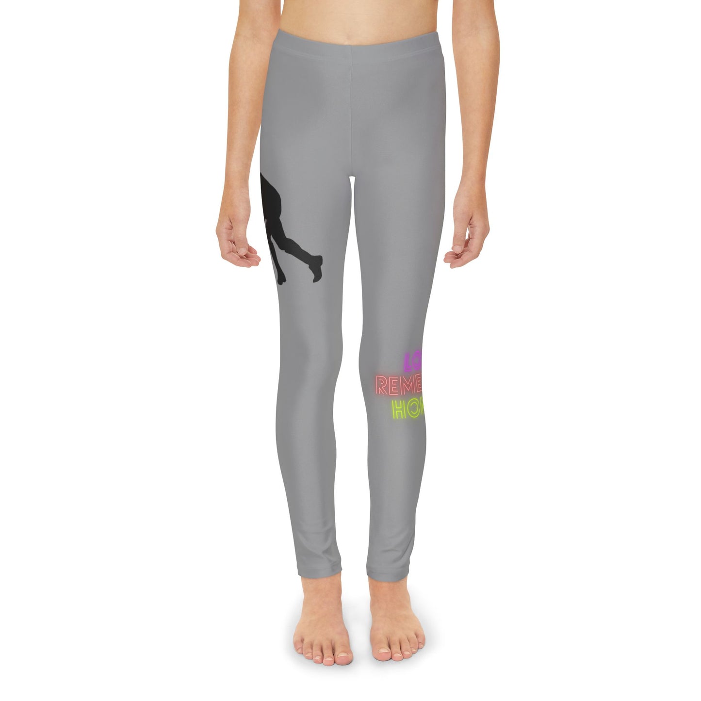 Youth Full-Length Leggings: Hockey Grey