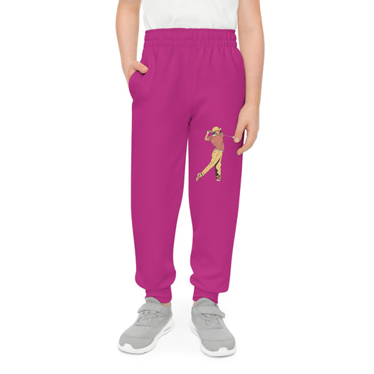 Youth Joggers: Golf Pink