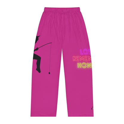 Women's Pajama Pants: Fishing Pink