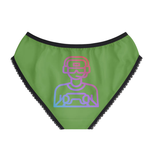 Women's Briefs: Gaming Green