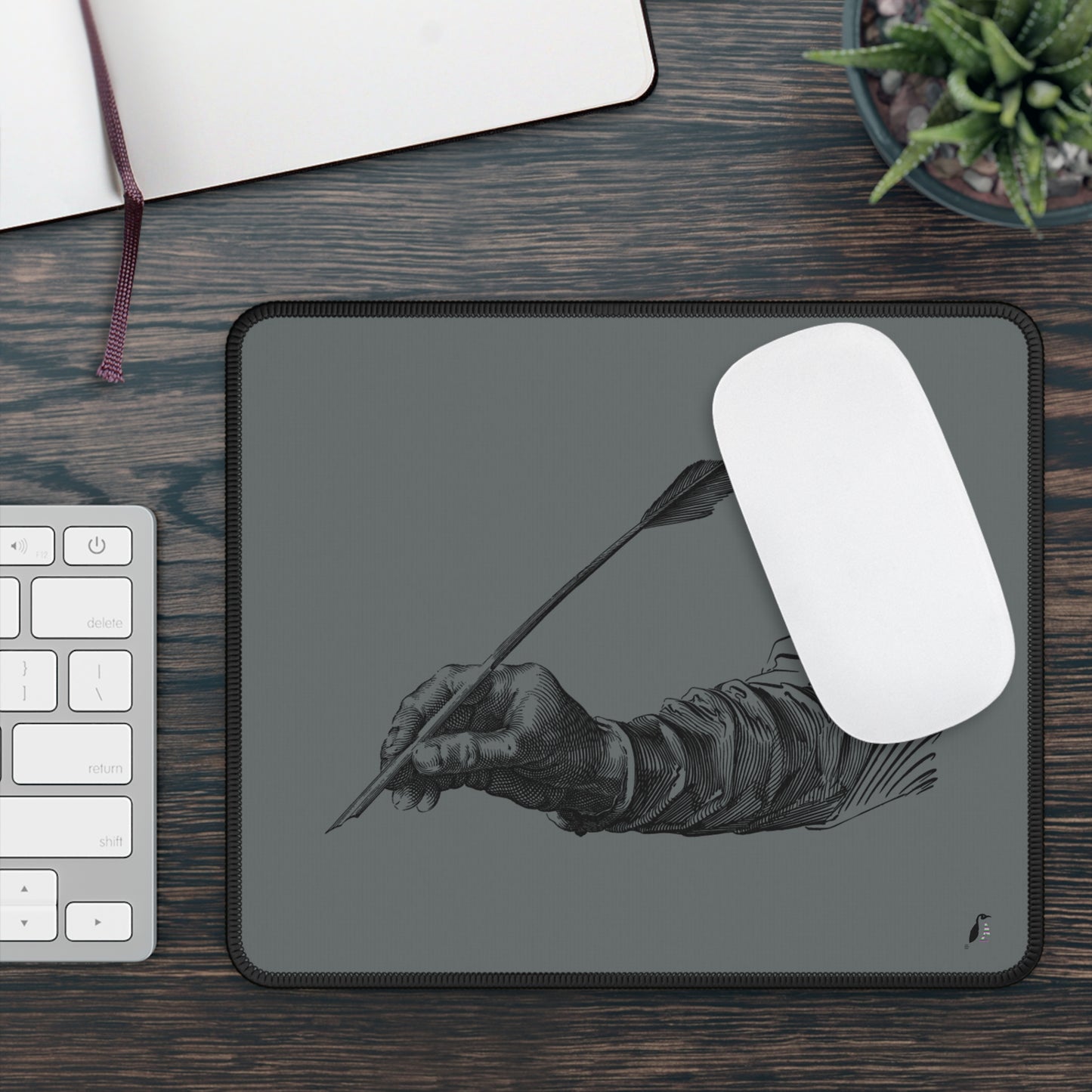 Gaming Mouse Pad: Writing Dark Grey