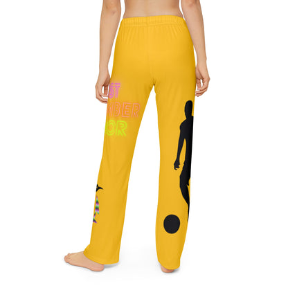 Kids Pajama Pants: Soccer Yellow