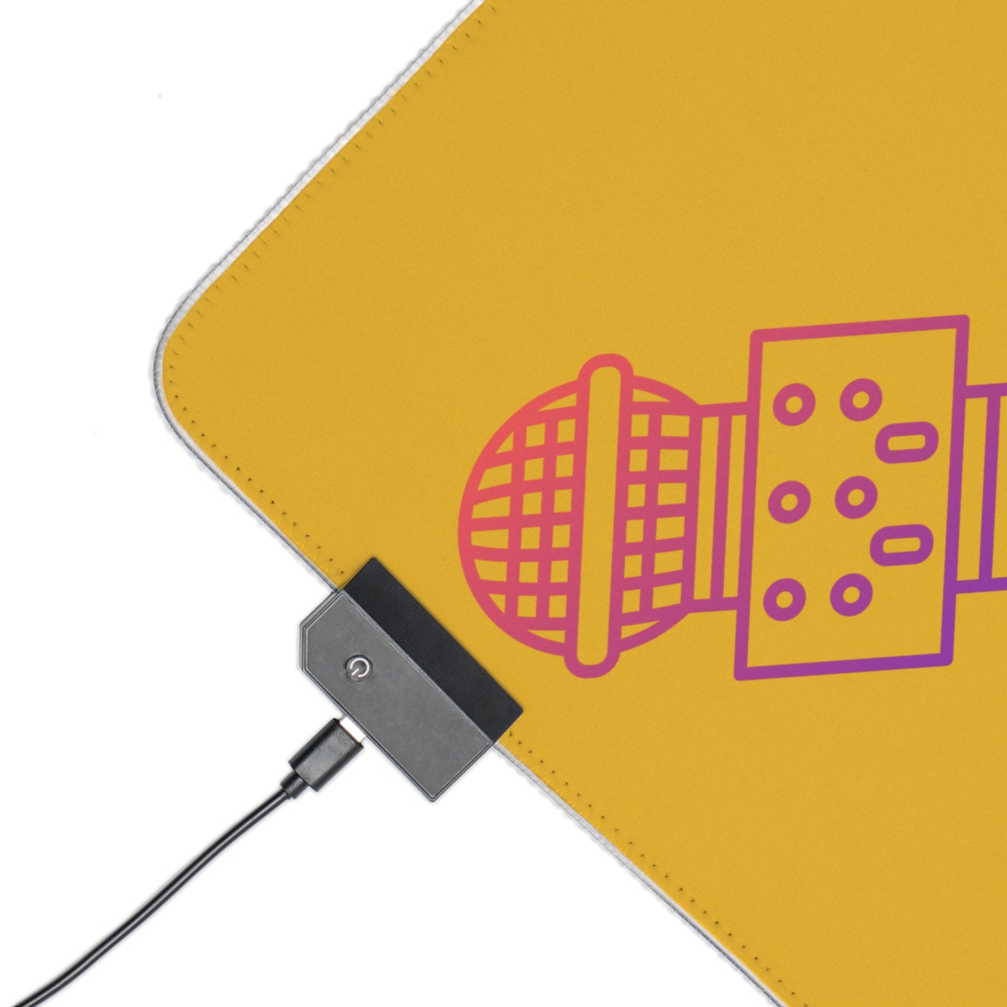 LED Gaming Mouse Pad: Music Yellow