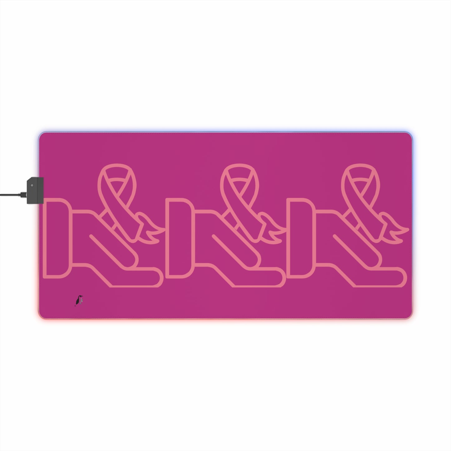 LED Gaming Mouse Pad: Fight Cancer Pink