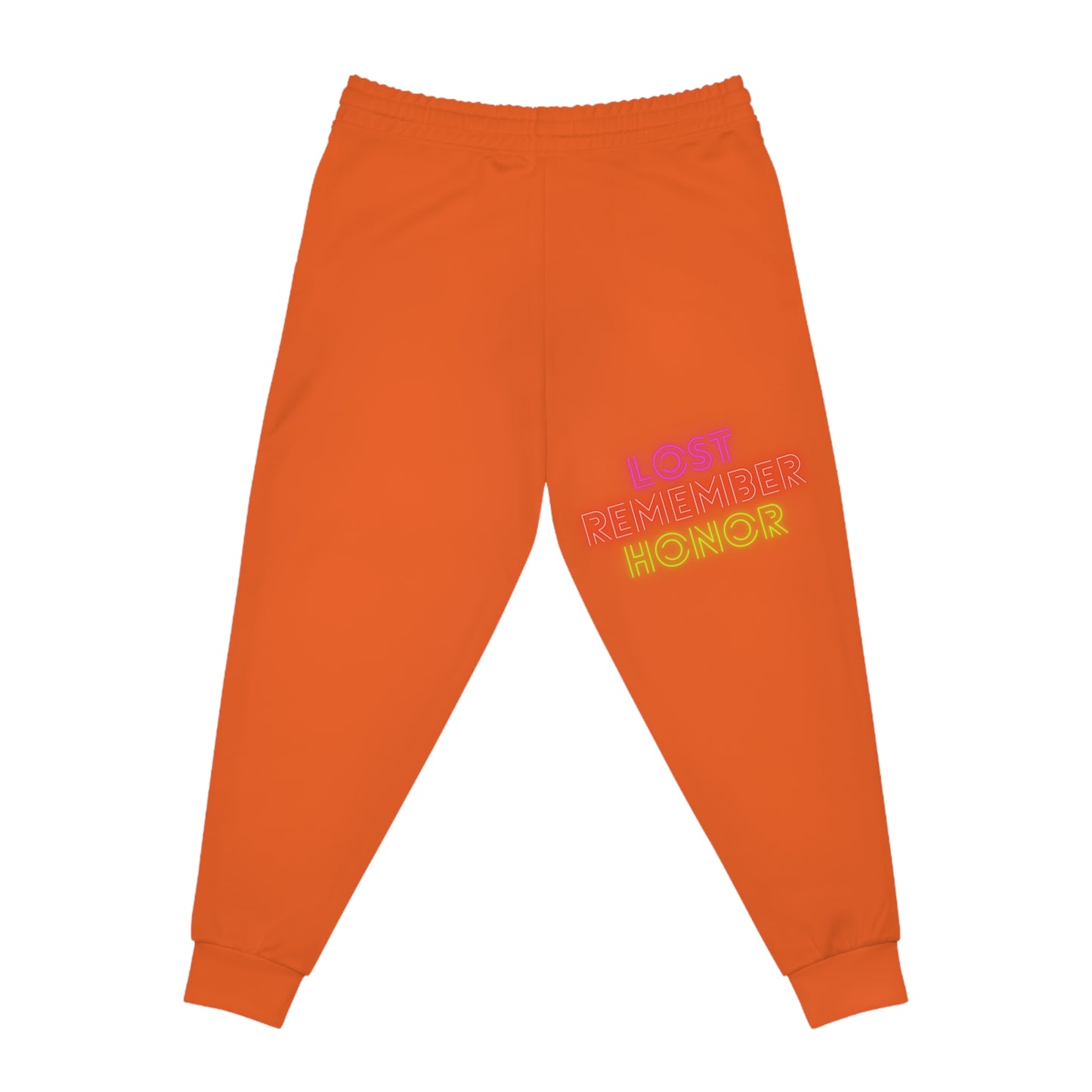 Athletic Joggers: Crazy Penguin World Logo Orange