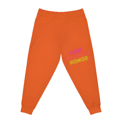 Athletic Joggers: Crazy Penguin World Logo Orange