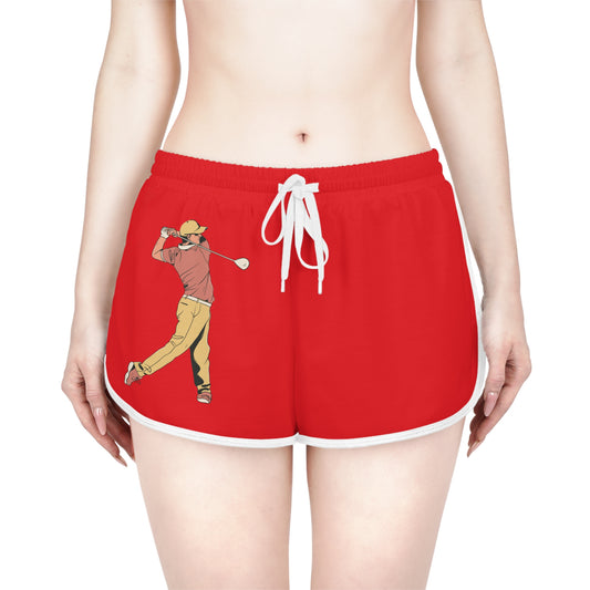 Women's Relaxed Shorts: Golf Red