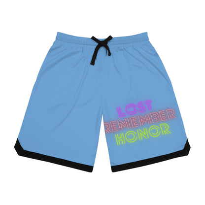 Basketball Rib Shorts: Lost Remember Honor Lite Blue